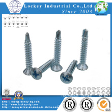 Aço Self Drilling Screw / Tek parafuso com cabeça de bandeja / cabeça plana